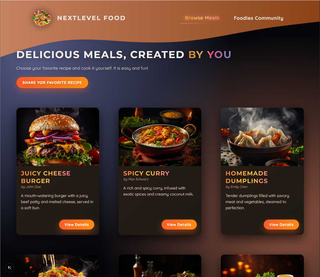Foodies - Next.js App